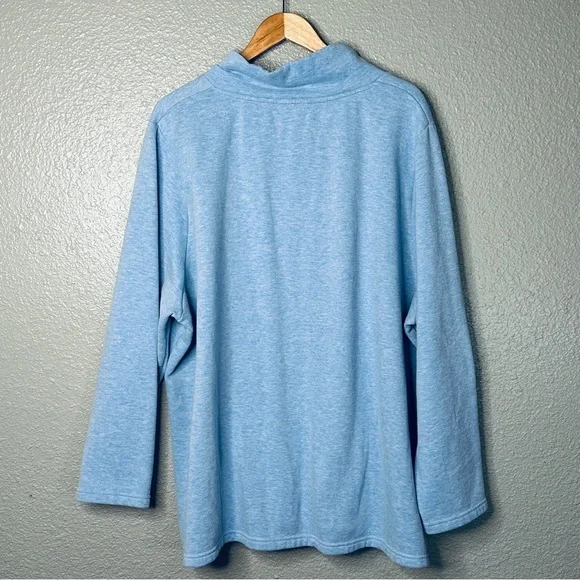 Ulla Popken oversized blue sweater plus size anchor detail 3x - Picture 7 of 7